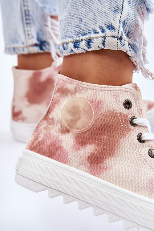 Dámska vysoká hviezda LL274048 BEIGE-PINK TASELERS