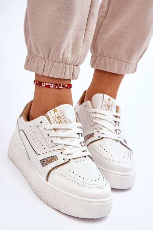 Dámské pohodlné kožené tenisky bílé Bowen