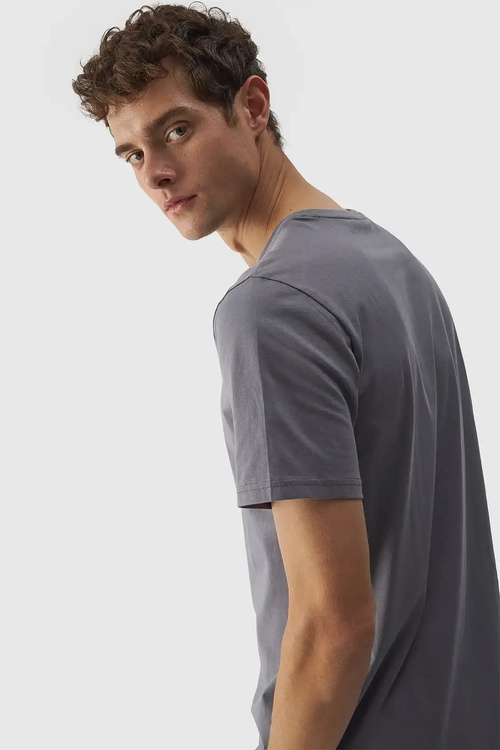 Pánské tričko bez potisku 4F Šedé 4FWMM00TTSHM1843-25S