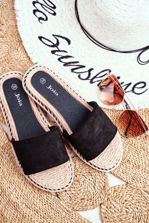 Dámske papuče klasické semišové čierne pohľad na mňa