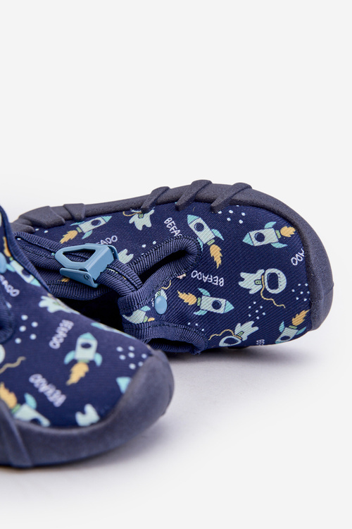 Pohodlné detské papuče BEFADO 110N482 tmavomodré