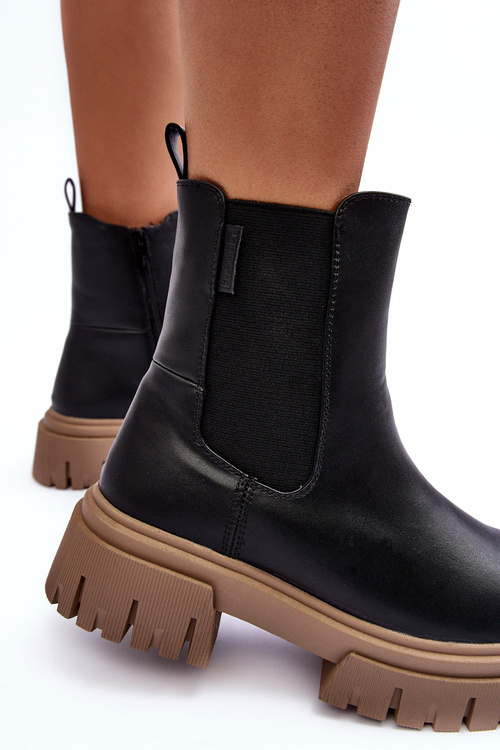 Ocieplane Masywní Botky Sztyblety Big Star MM274606 Černé