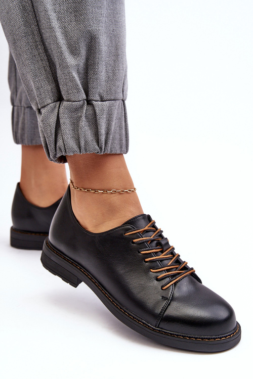 Čierna čipka -Dámske kožené topánky