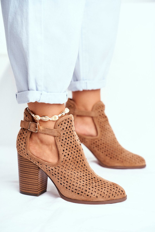 Dámske topánky na Camel Morrena Openwork Suede Post