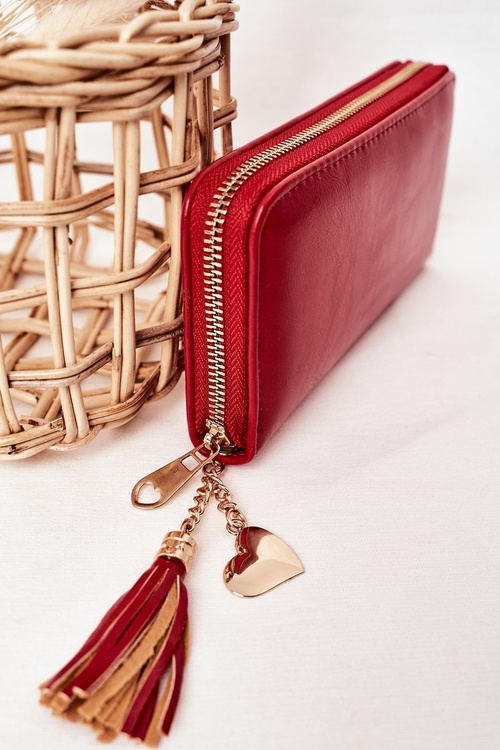 Veľké dámske portfólio s červeným prsteňom