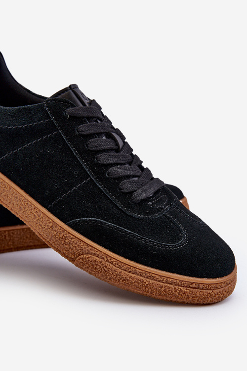 Nízke pánske tenisky z ekologickej kože Big Star NN174284 Čierne