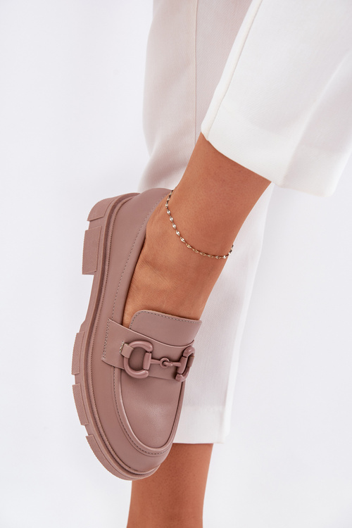 Dámské Mokasíny Eko Kůže S Ozdobným Detalem Khaki Seftass