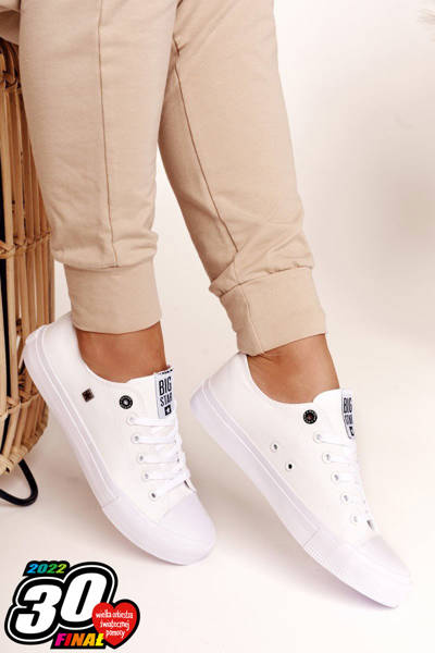 Dámské Klasické Nízké Tenisky BIG STAR AA274010 Bile