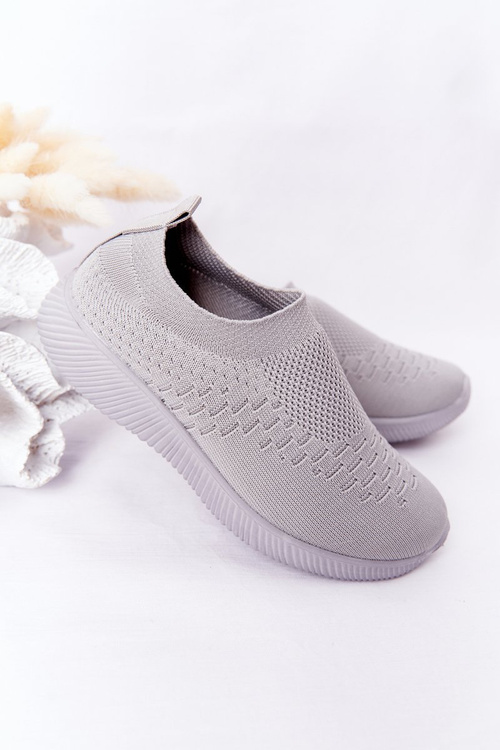 Dětská Sportovní Obuv Slip-On Šedé School Trip