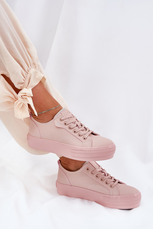 Dámské Tenisky Na Platformě Z Eko Kůže Big Star RR274A294 Růžové