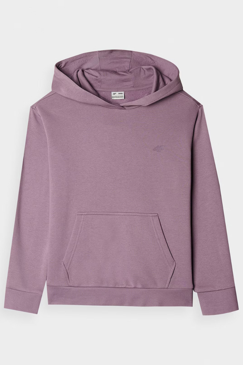 Dívčí Nekořeněná Mikina S Kapucí Hladká Fialová 4F 4FJWMM00TSWSF1316-51S