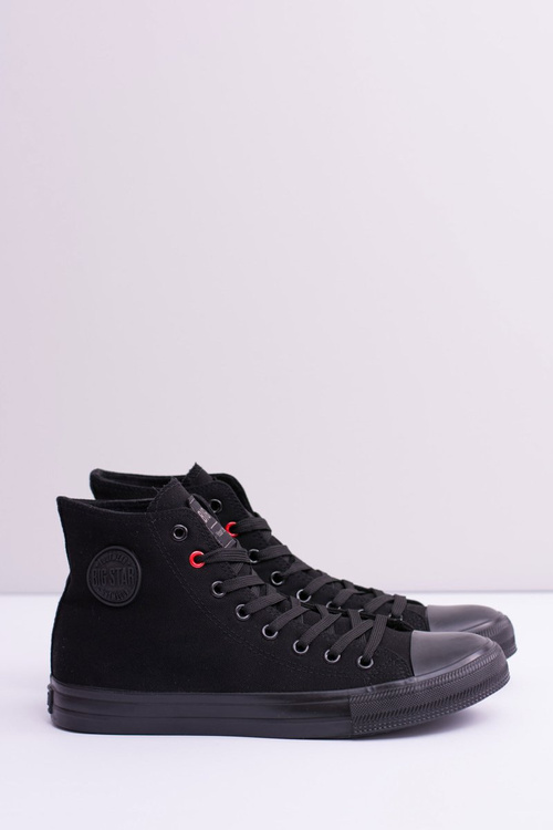 Big Star Vysoké pánské černé tenisky T174111