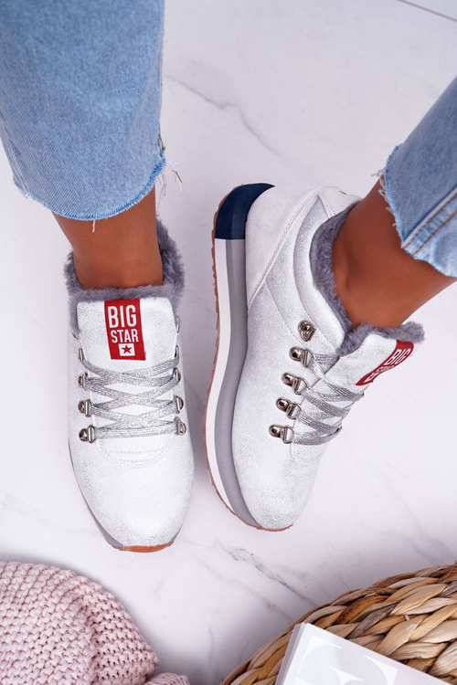 Dámská sportovní obuv Big Star Stříbrné EE274731
