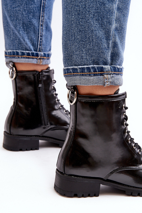 Dámské boty Lu Boo černé Pracovní boty s ocelovým rámem Jacksy