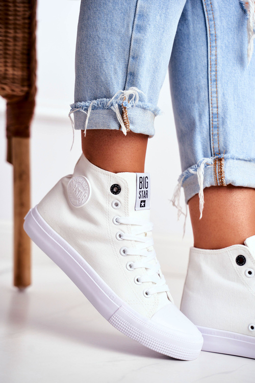 Dámské Vysoký Tenisky Big Star FF274A171 Bile