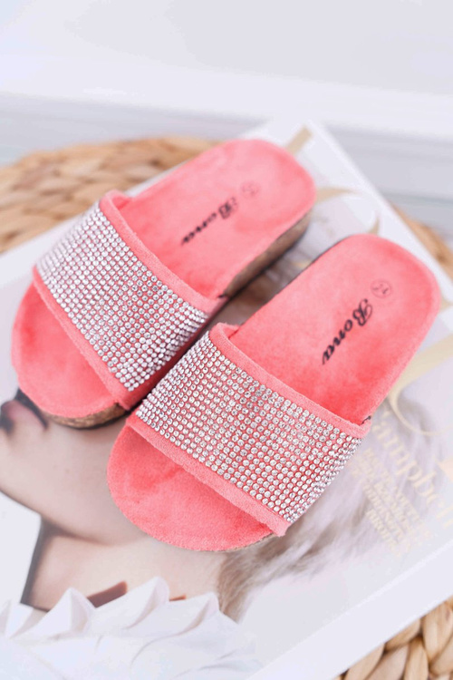 Dětské korkové Pantofle korálově růžové Malena