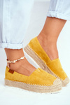 Ženské espadrilles na bielizni Platform Yellow La Playa