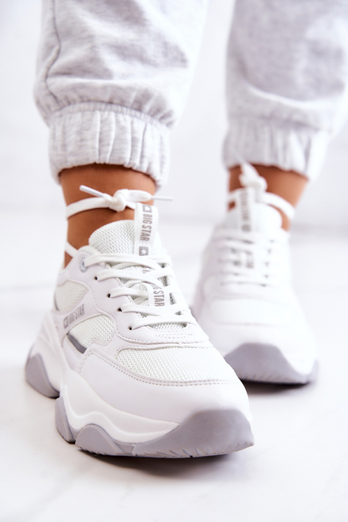 Dámské Sneakers Sportovní Obuv Big Star JJ274579 Bile