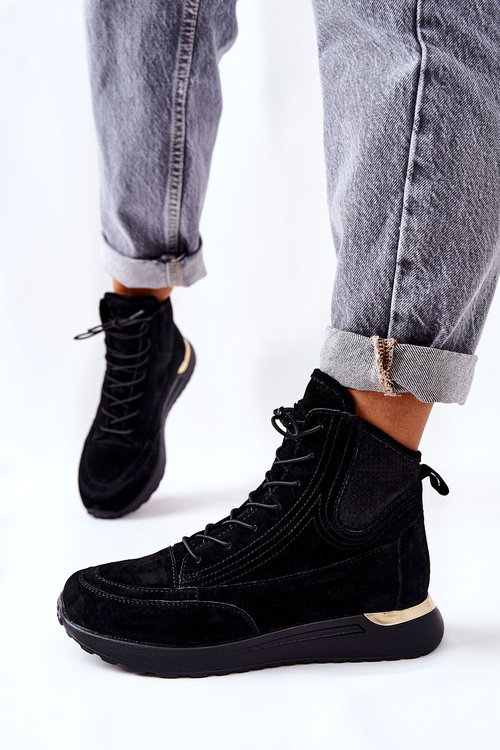 High Suede Sports tenisky však čierne