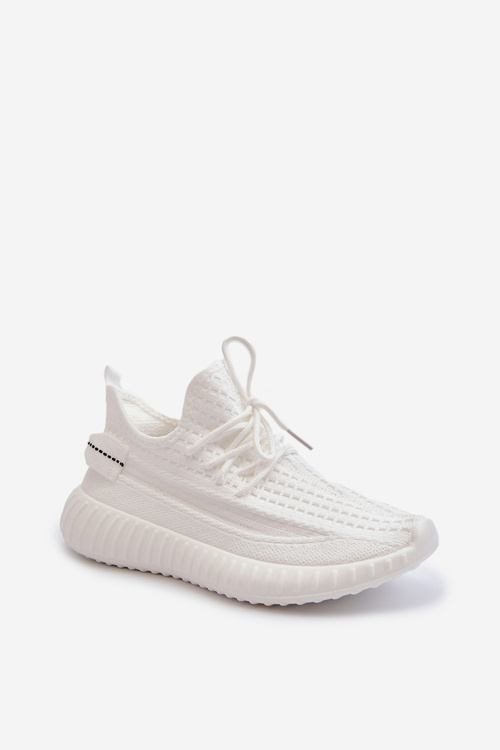 Dámske bielé textilné slip-on športové topánky Nelmarie