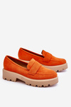 Classic Suede Moccasin Shoes, Corrin Orange
