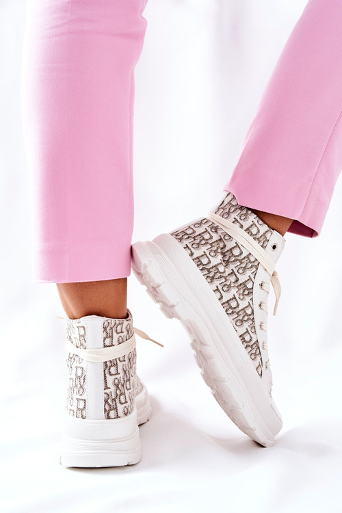 Dámské Vysoké Tenisky s Potiskem Bílé Only You