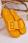 Ženské žabky s veľkou hviezdou FF274A393 Orange Buckle