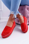 Dámske semišové espadrilly na platforme Red Varles