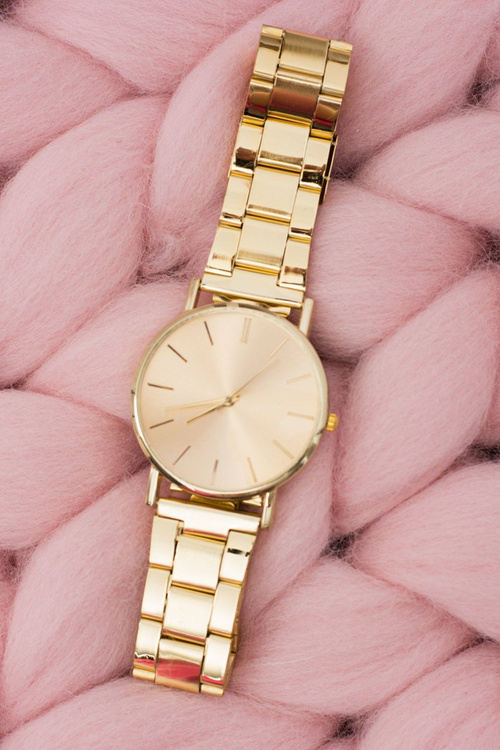 Stylish Gold Women Watch with Bracelet