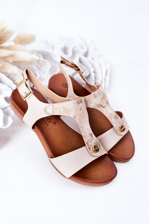 Detské sandále S. Barski Comfort Złote