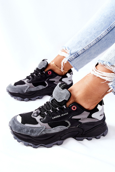 Dámská Sportovní Obuv Cross Jeans Černé Sede II2R4019C