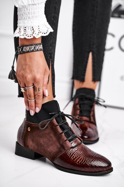 Dámske kožené topánky Maciejka hnedé topánky 04744-02