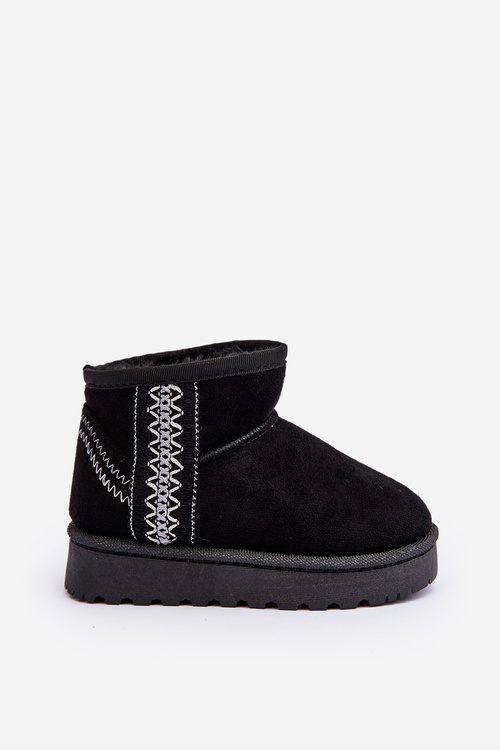 Snehové topánky izolované detská čierna Leonora