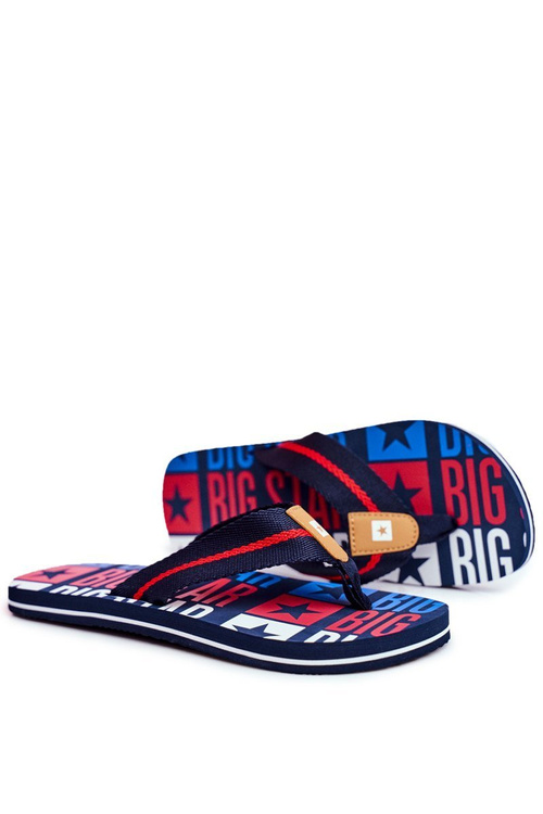 Pánske flip -flops Big Star FF274484 Navy Blue