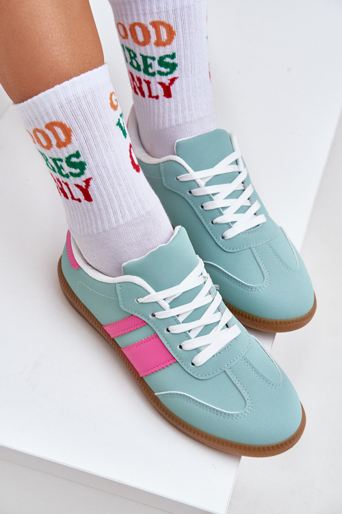 Nízke Dámske Tenisky Z Eko Kože Mäta Nonalorin