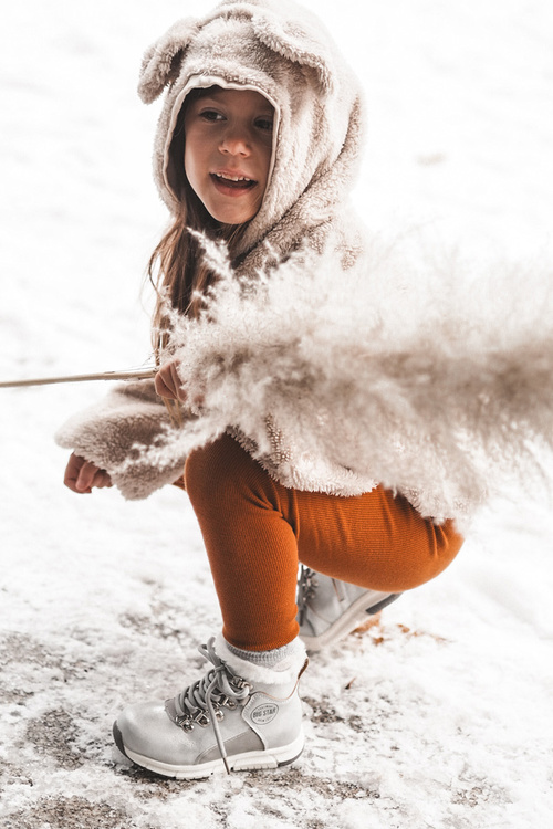 Izolované topánky pre deti pre veľkú hviezdu KK374178 Silver Zip