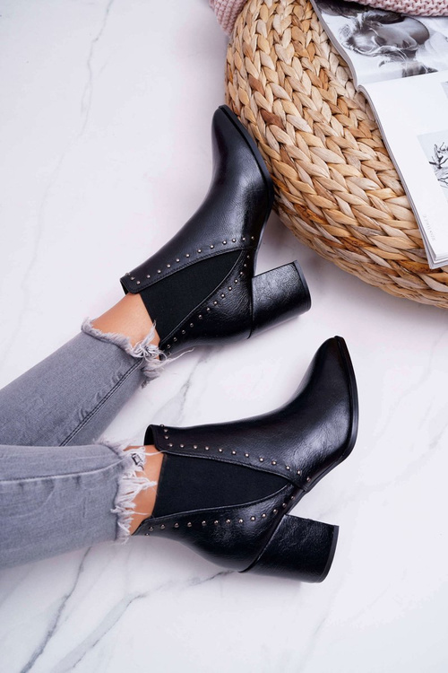 Vysoké podpätky žien Black Trini s gumou