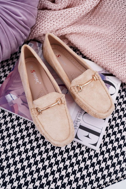 Dámské Semišové Mokasíny béžové Sonnero