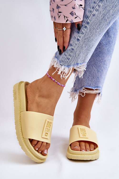 Dámské pantofle Big Star LL274427 Žluté