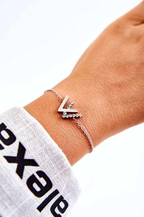 Náramek Na řetízku Se Zirkony stříbrný