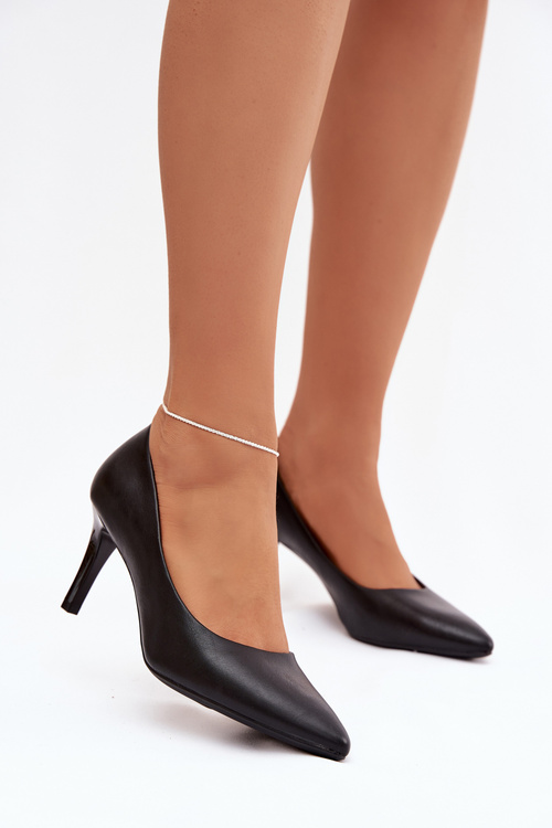 Eko kožené lodičky Sergio Leone 1336 Čierne