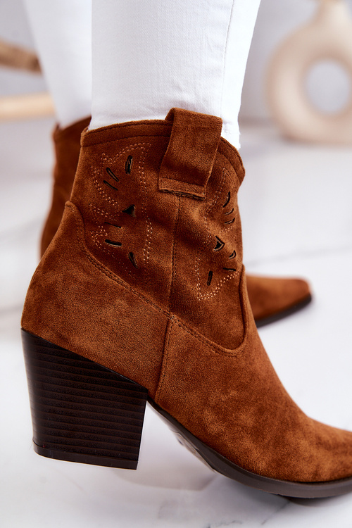 Camel Devon Cowboy Boots Suede topánky