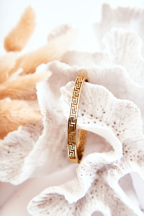 Dámský ocelový náramek se sponou zlate