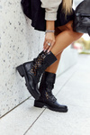 Čierne kožené topánky s otvoreným dielom