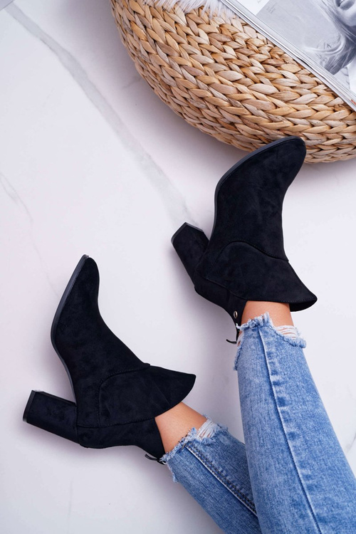 Dámské Kotníkové Boty Na Podpatku Sergio Leone Černé BT525