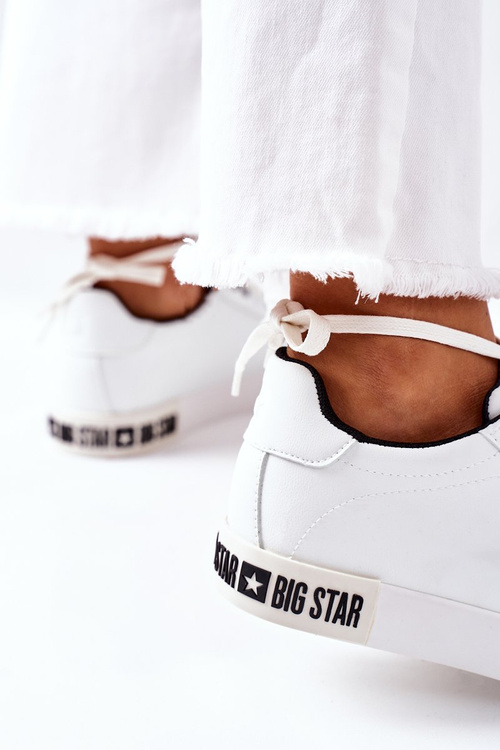 Dámske kožené tenisky Big Star II274031 Biele a čierne