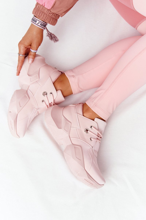 Dámské Sneakersy Na Velké Podrážce Růžové Bubbly