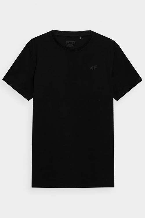 Dámské Hladké Tričko S Logem Černé 4F 4FWMM00TTSHF1845-20S