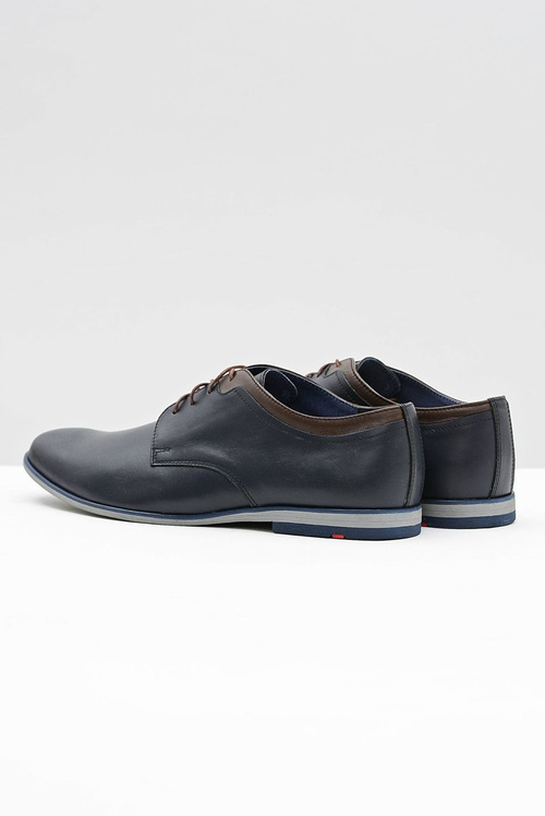 Pánske námornícke modré kožené topánky Gianni