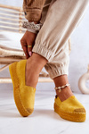 Suede Espadrilles vložený žltý lesley